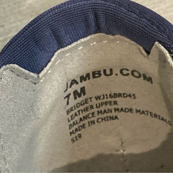 JAMBU Sz 7 Bridget Leather Pop Stitching Comfort Secure Closure T-post Sandals - Picture 5 of 14